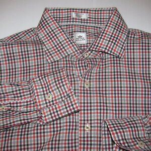 Peter Millar Long Sleeve Plaid Dress  Mens XL Button Down